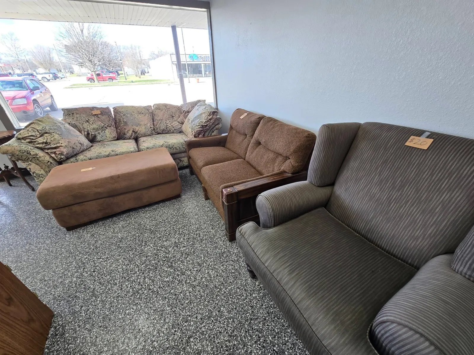 Couches and living room furniture in the Furniture Storefront showroom